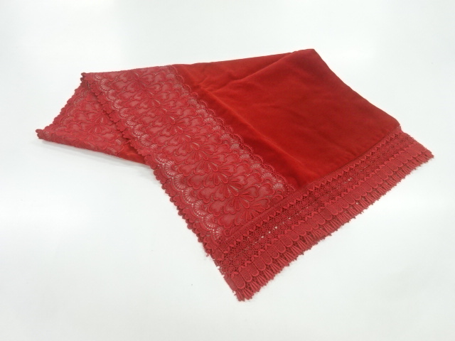 ビロードレース花模様ショール